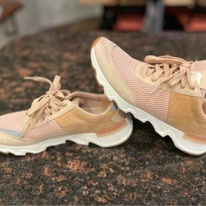 Sorel Pink and Cream Sneakers
